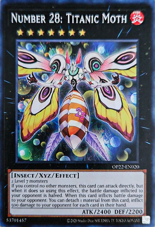 Number 28: Titanic Moth Card Front