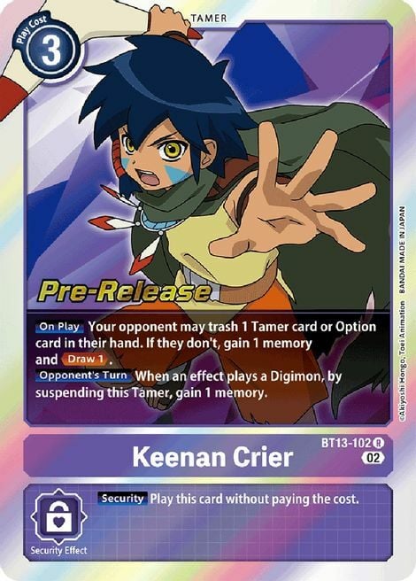 Keenan Crier Card Front