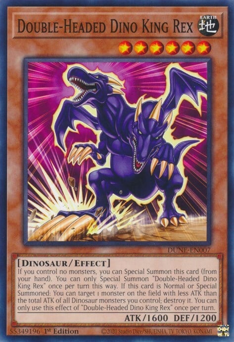 Double-Headed Dino King Rex Card Front