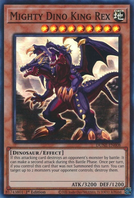Mighty Dino King Rex Card Front