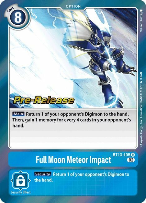 Full Moon Meteor Impact Card Front
