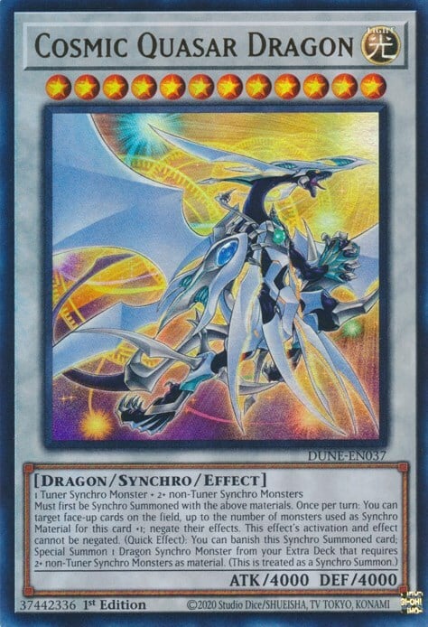Drago Quasar Cosmico Card Front