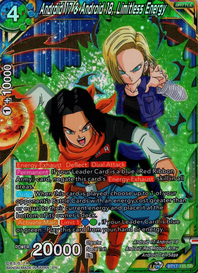 Android 17 & Android-18, Limitless Energy Card Front