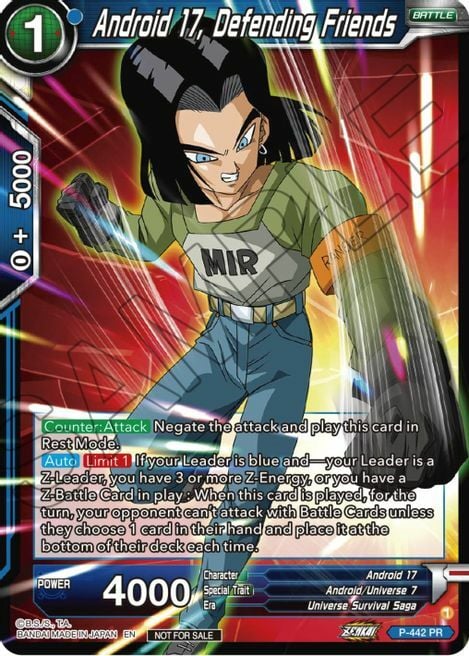 Android 17, Defending Friends Card Front