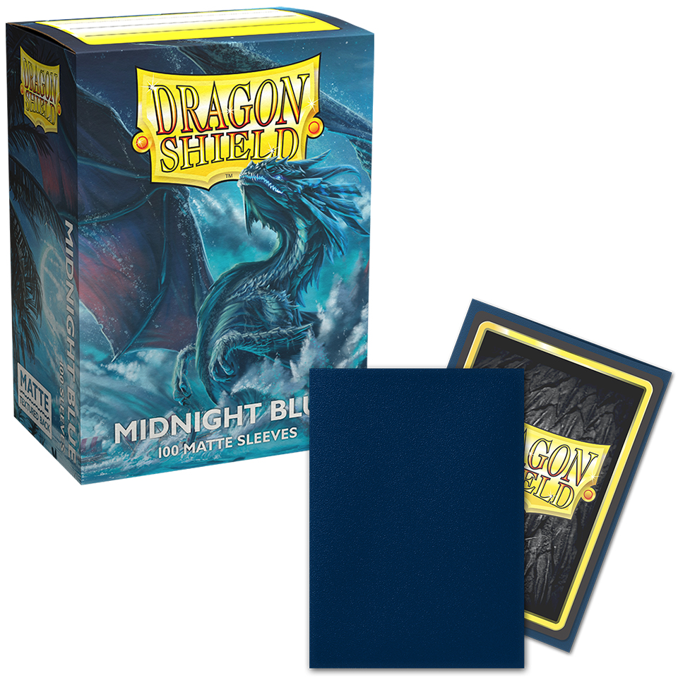 100 Dragon Shield Sleeves - Matte Midnight Blue