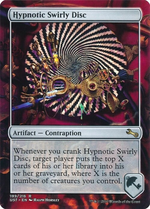 Hypnotic Swirly Disc Card Front