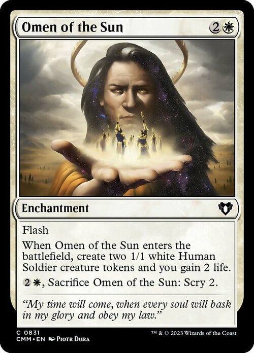 Omen of the Sun Card Front
