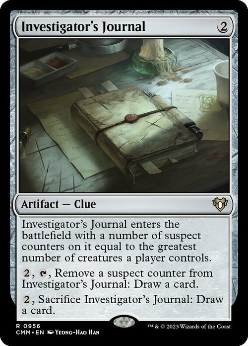 Investigator's Journal Card Front