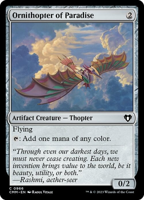 Ornithopter of Paradise Card Front