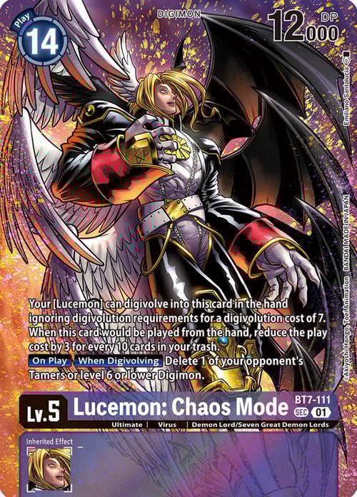 Lucemon: Chaos Mode Card Front