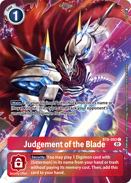 Judgement of the Blade Card Front