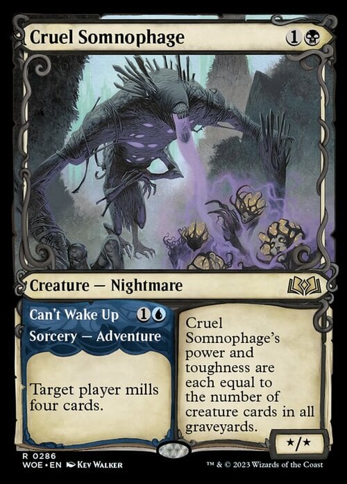 Cruel Somnophage // Can't Wake Up Card Front