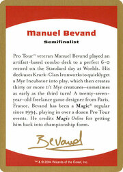 Manuel Bevand Bio