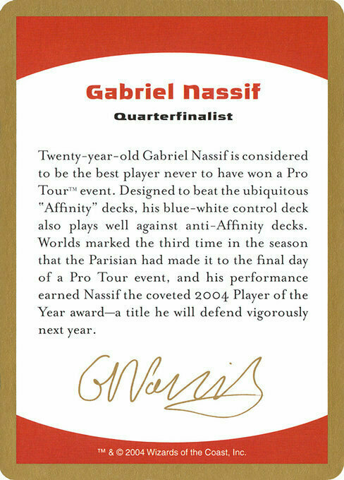 Gabriel Nassif Bio Card Front