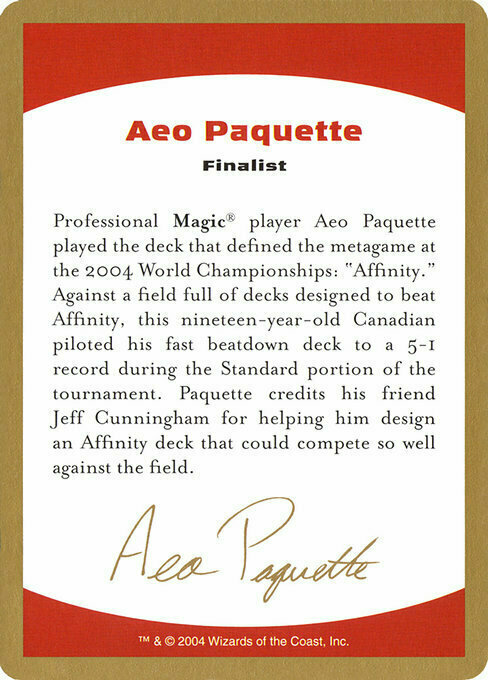Aeo Paquette Bio Card Front