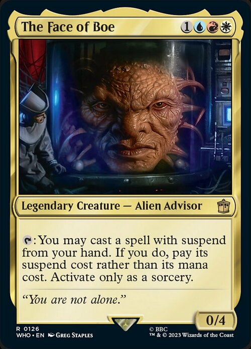The Face of Boe Card Front