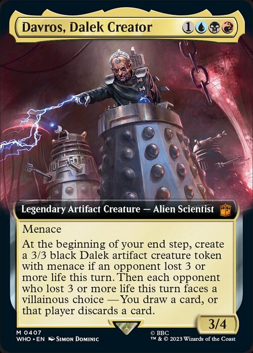 Davros, Dalek Creator Card Front
