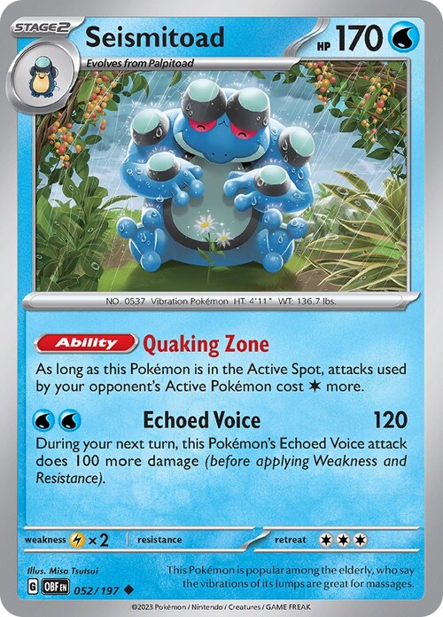 Seismitoad Card Front