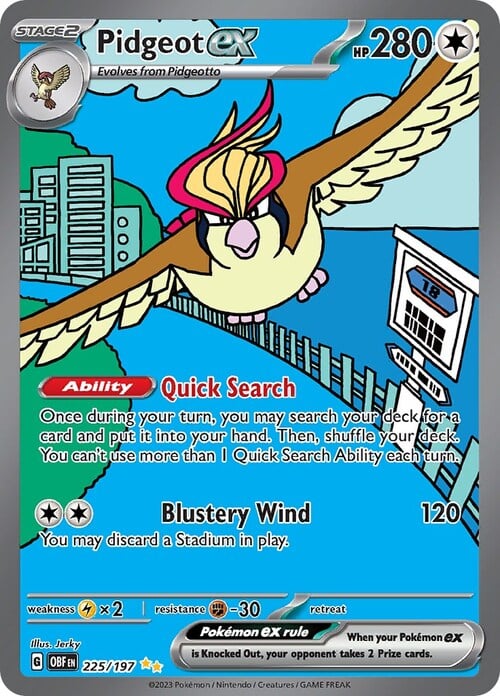 Pidgeot ex Card Front