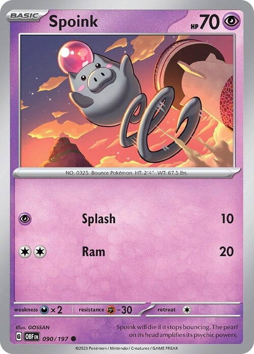 Spoink Card Front
