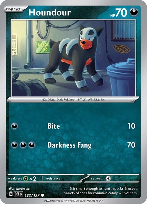 Houndour Card Front