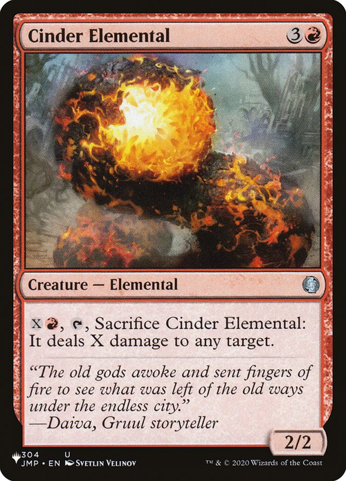 Cinder Elemental Card Front