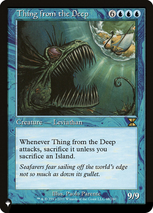 Thing from the Deep Card Front