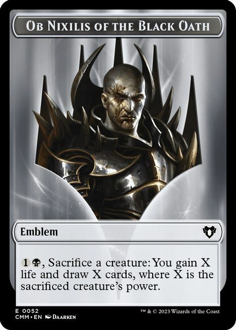 Ob Nixilis of the Black Oath Emblem // Eldrazi Spawn Frente