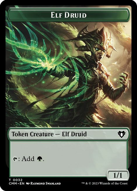 Elf Druid // Saproling Card Front