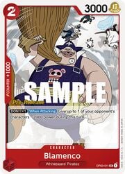 Blamenco · Pre-Release Stamp OP03-011