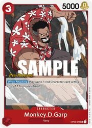 Monkey.D.Garp · Pre-Release Stamp OP03-014
