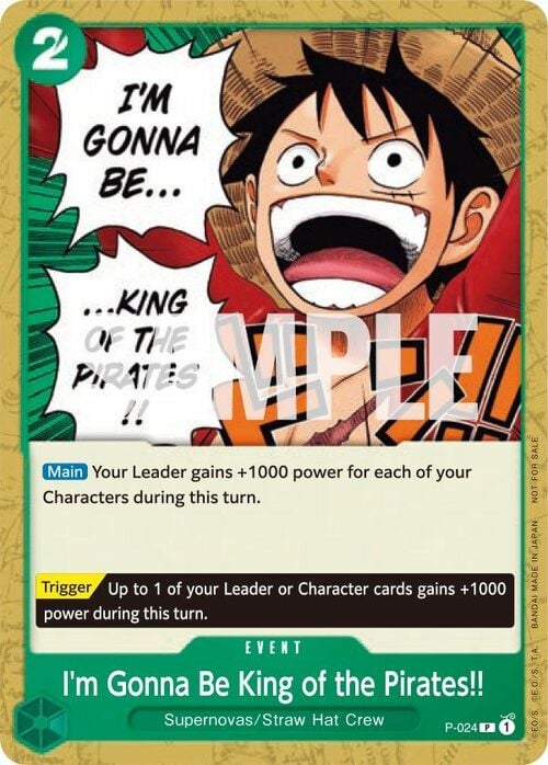 I'm Gonna Be King of the Pirates!! Card Front