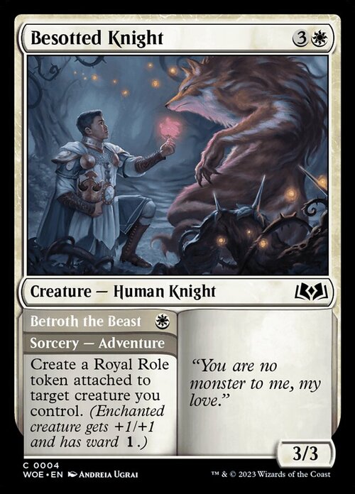 Besotted Knight // Betroth the Beast Card Front