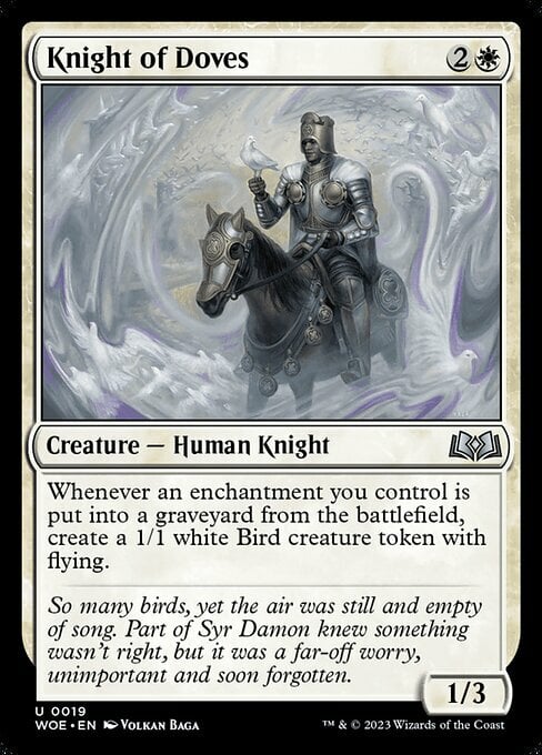 Knight of Doves Card Front