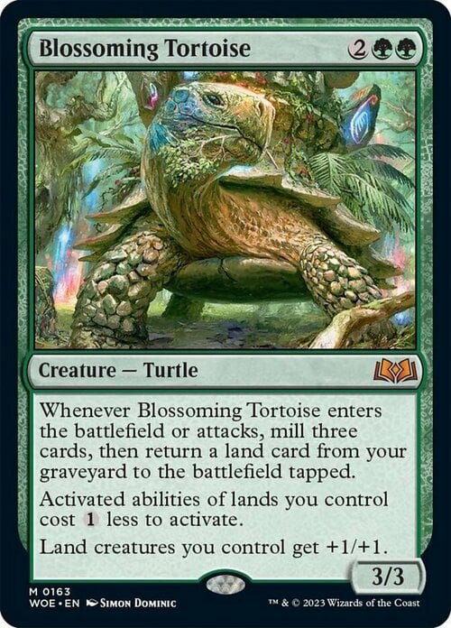 Blossoming Tortoise Card Front