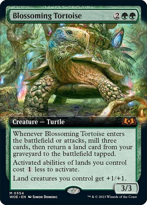 Blossoming Tortoise Card Front