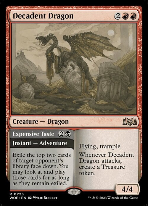 Decadent Dragon // Expensive Taste Card Front