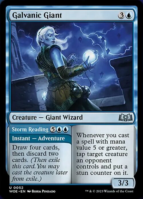 Galvanic Giant // Storm Reading Card Front