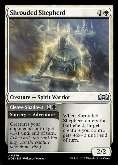 Shrouded Shepherd // Cleave Shadows Card Front