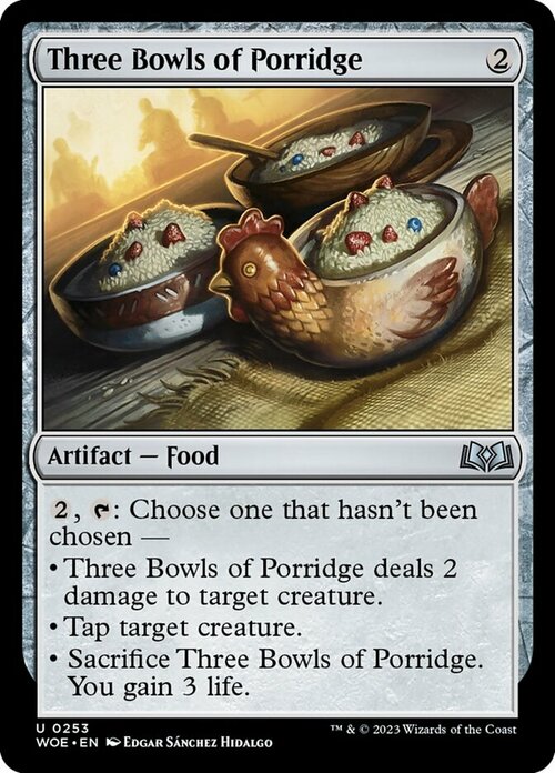 Three Bowls of Porridge Card Front
