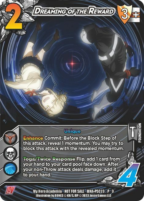 Dreaming of the Reward Card Front