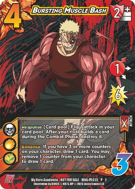 Bursting Muscle Bash Card Front