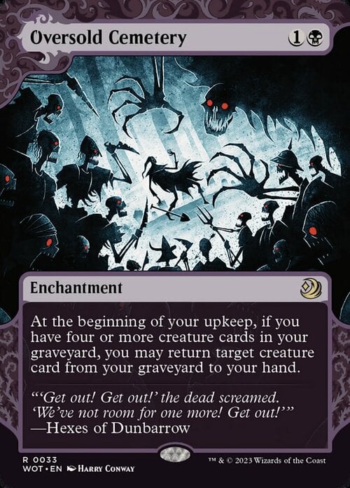 Oversold Cemetery Card Front