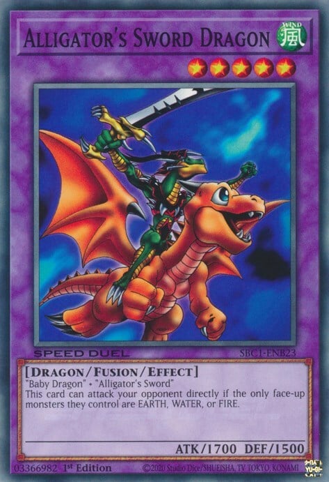 Alligator's Sword Dragon Card Front