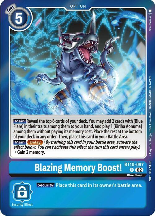 Blazing Memory Boost! Card Front
