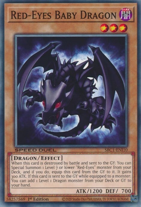 Red-Eyes Baby Dragon Card Front
