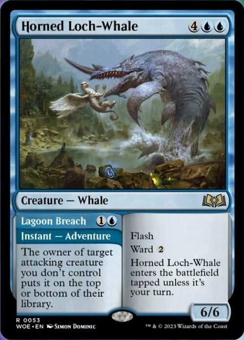 Horned Loch-Whale // Lagoon Breach Card Front