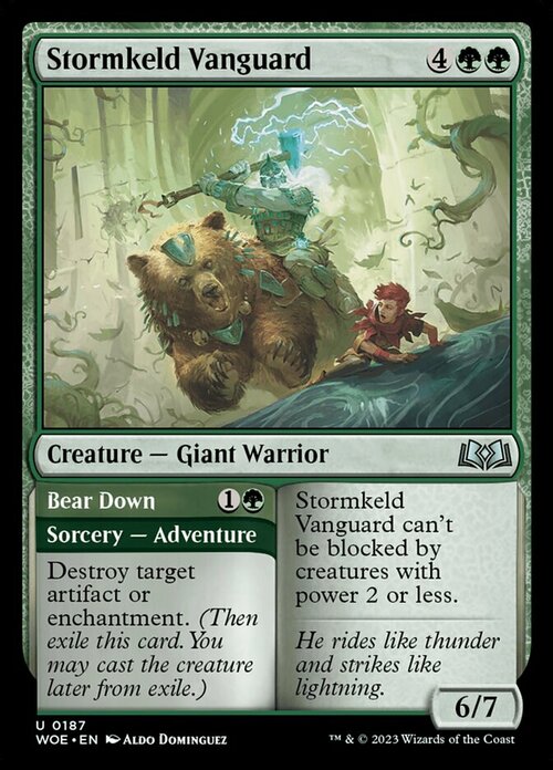 Stormkeld Vanguard // Bear Down Card Front