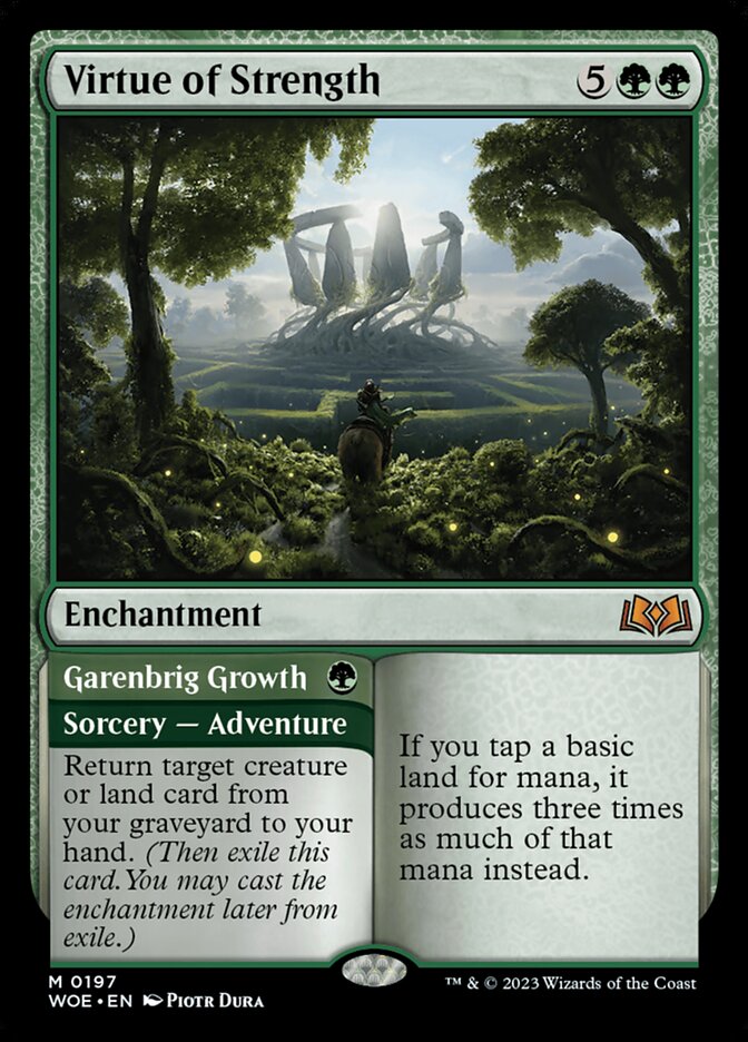 Virtue of Strength // Garenbrig Growth Wilds of Eldraine | Magic |  CardTrader