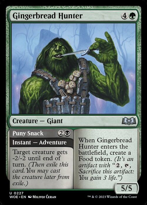 Gingerbread Hunter // Puny Snack Card Front